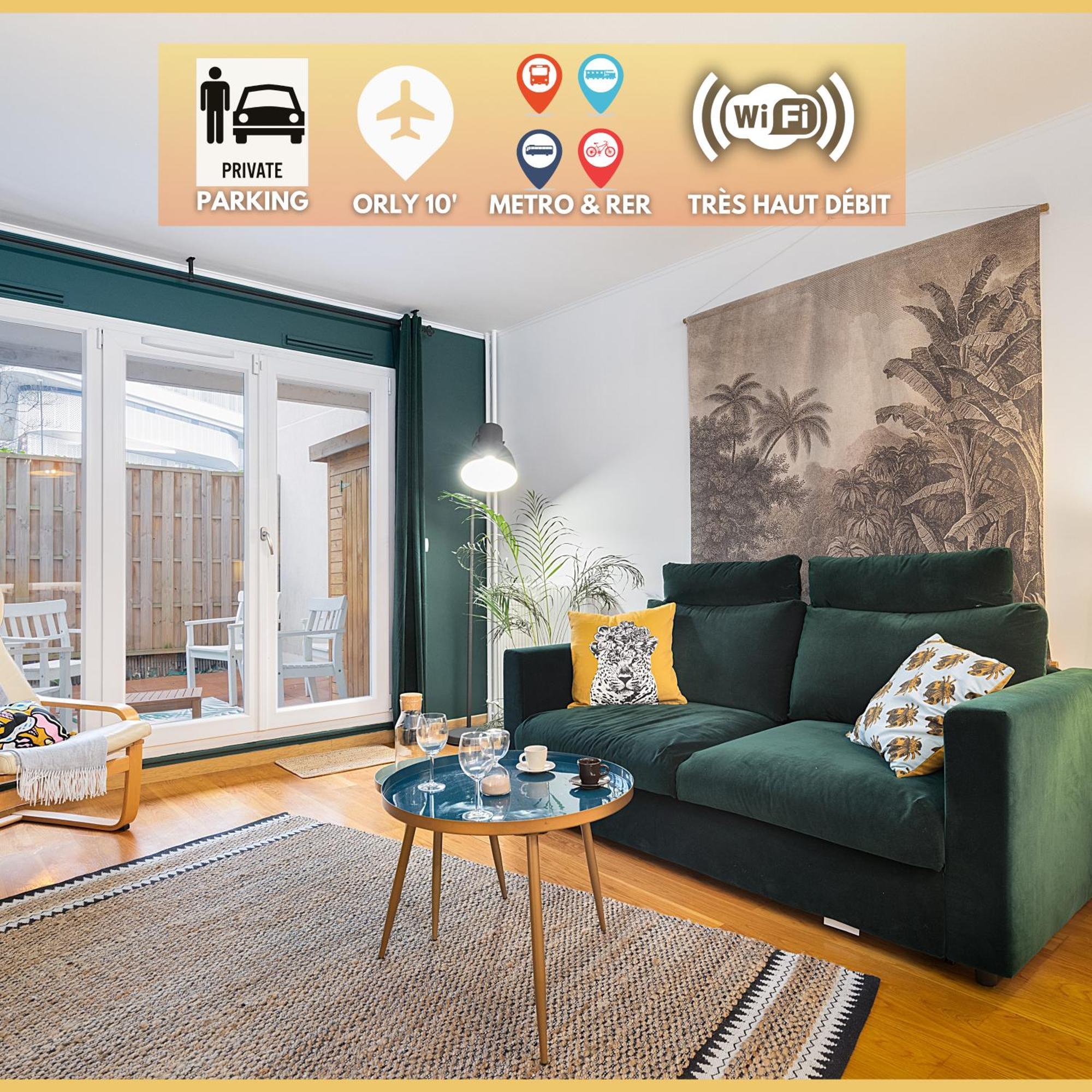 Apartamento Cosy'N Paris - Parking Secure - Metro 14 - Wifi - Terrace - Premium Bedding Gentilly Exterior foto