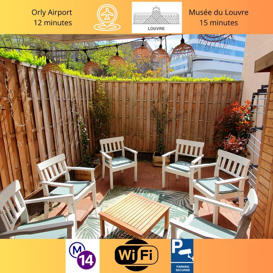 Apartamento Cosy'N Paris - Parking Secure - Metro 14 - Wifi - Terrace - Premium Bedding Gentilly Exterior foto